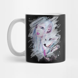 Girl With Wolves - Girl Who Loves Wolves Mug